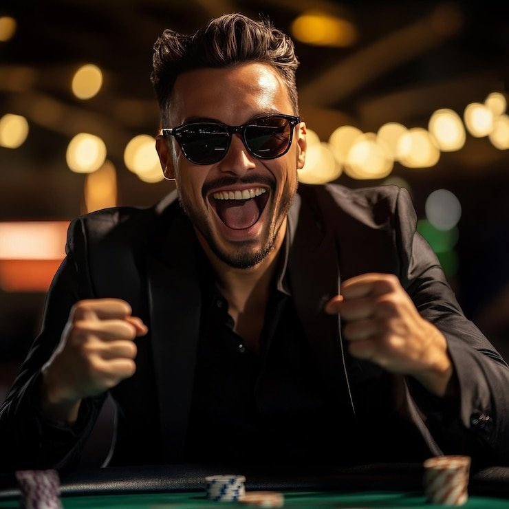 Hình ảnh thể thao và casino trên nền tối neon